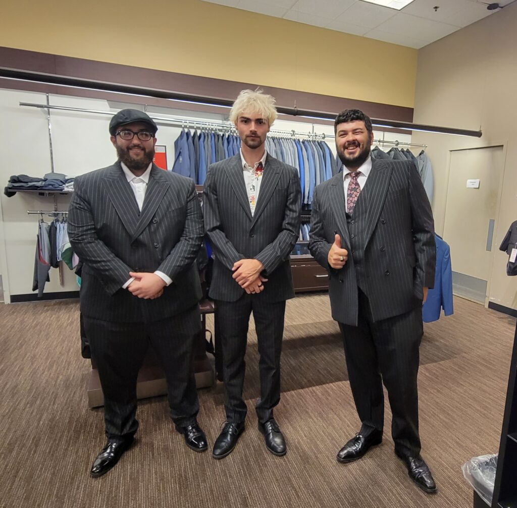 Sawyer Veach working at Men's Wearhouse